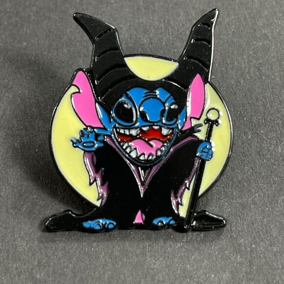 Stitch Maleficent Lapel Pin Villain Staff Brooch Pin Accessories Jewelry Badge - Picture 8 of 10